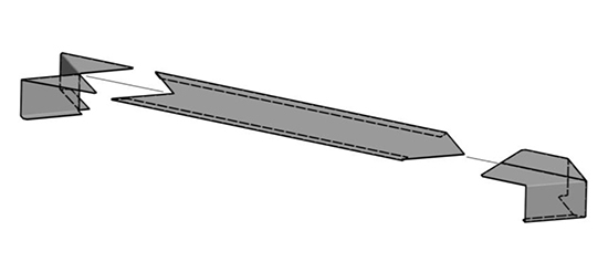 Ingletes para cubremuros de aluminio